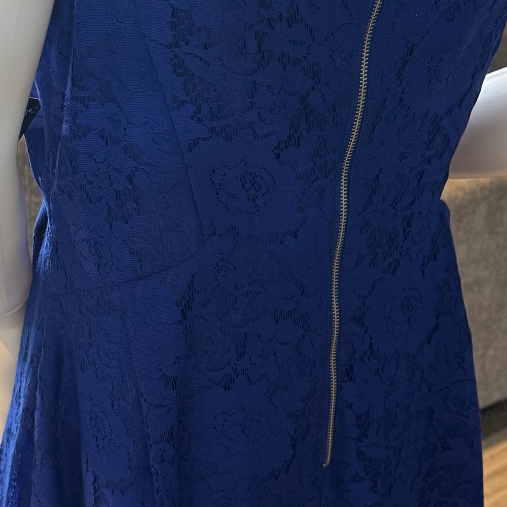 Gabby Skye Cobalt Blue Lace Midi Dress - Picture 12 of 12
